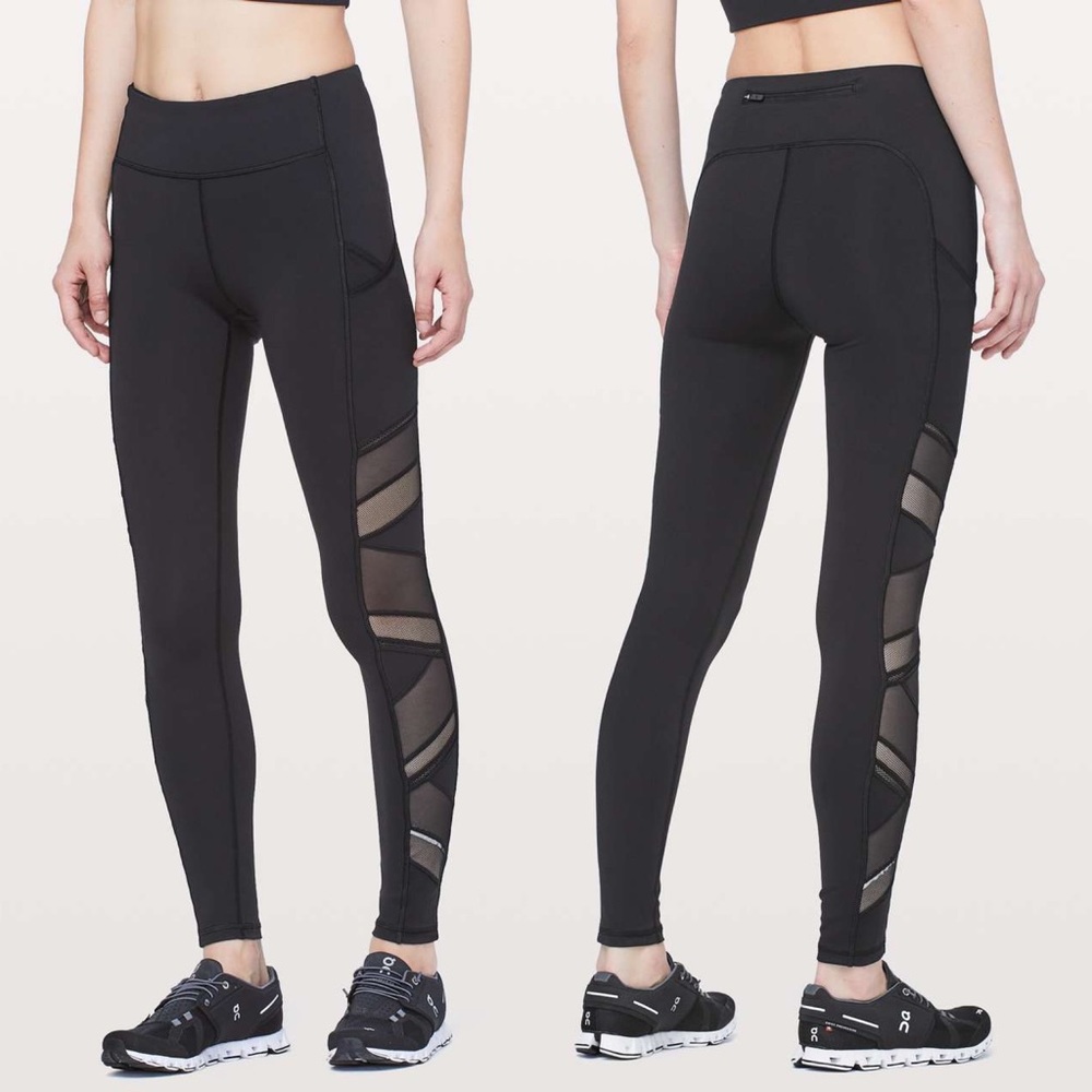 Lululemon Speed Up Tight Mesh 28” Black 4